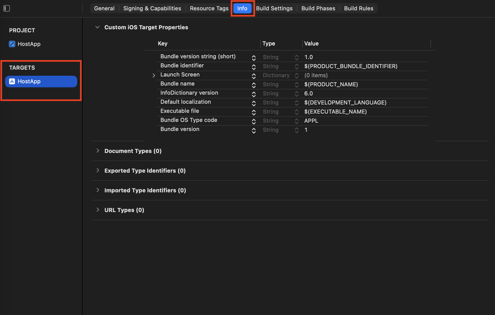 IMG-14 — Host App Info tab